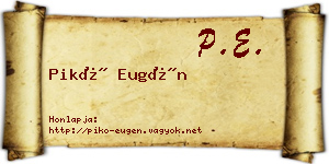 Pikó Eugén névjegykártya